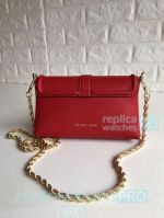 Newest Clone Michael Kors Red Genuine Leather Butterfly Diamond Lock Bag